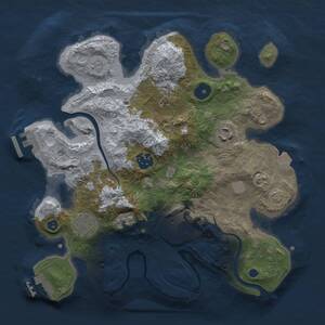 Thumbnail Rust Map: Procedural Map, Size: 3000, Seed: 34521, 12 Monuments