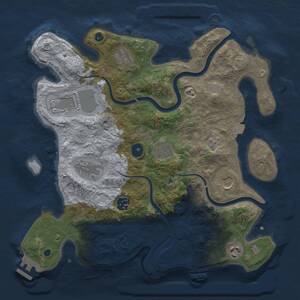 Thumbnail Rust Map: Procedural Map, Size: 3500, Seed: 238002, 14 Monuments