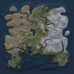 Thumbnail Rust Map: Procedural Map, Size: 4250, Seed: 1211362689, 16 Monuments