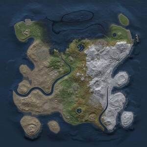 Thumbnail Rust Map: Procedural Map, Size: 3000, Seed: 425589870, 10 Monuments