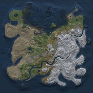 Thumbnail Rust Map: Procedural Map, Size: 3700, Seed: 22008784, 15 Monuments