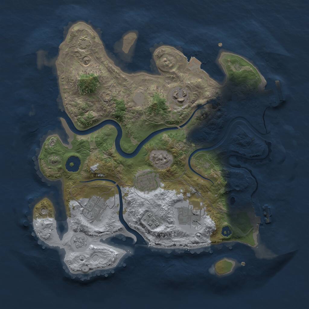Rust Map: Procedural Map, Size: 3000, Seed: 317196702, 10 Monuments