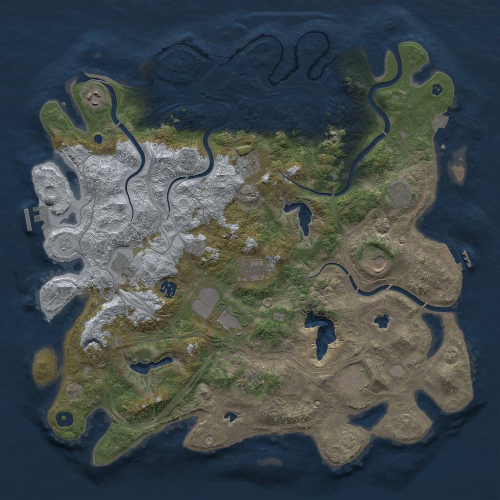 Rust Map: Procedural Map, Size: 4500, Seed: 5944963, 17 Monuments
