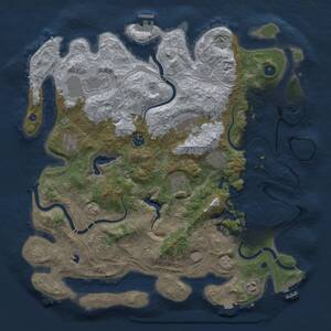 Thumbnail Rust Map: Procedural Map, Size: 4250, Seed: 2075674100, 16 Monuments