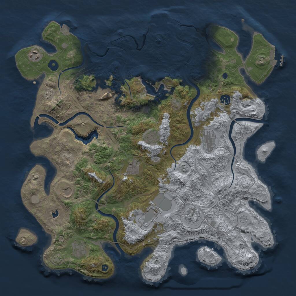 Rust Map: Procedural Map, Size: 4250, Seed: 1792973694, 17 Monuments