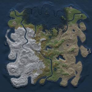 Thumbnail Rust Map: Procedural Map, Size: 4500, Seed: 1170752569, 15 Monuments