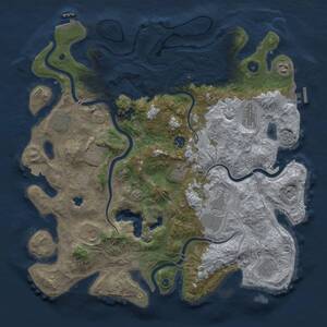 Thumbnail Rust Map: Procedural Map, Size: 4300, Seed: 12041978, 16 Monuments