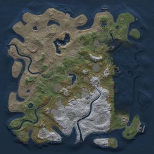 Thumbnail Rust Map: Procedural Map, Size: 4500, Seed: 110825, 17 Monuments