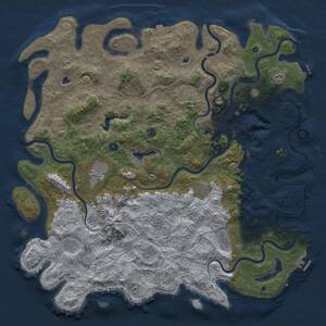 Thumbnail Rust Map: Procedural Map, Size: 5500, Seed: 808577788, 17 Monuments