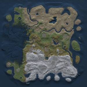 Thumbnail Rust Map: Procedural Map, Size: 4500, Seed: 958854948, 17 Monuments