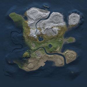 Thumbnail Rust Map: Procedural Map, Size: 2500, Seed: 1156765102, 9 Monuments