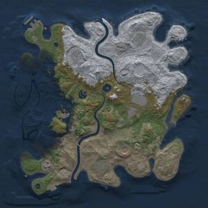 Thumbnail Rust Map: Procedural Map, Size: 3700, Seed: 1331319564, 15 Monuments