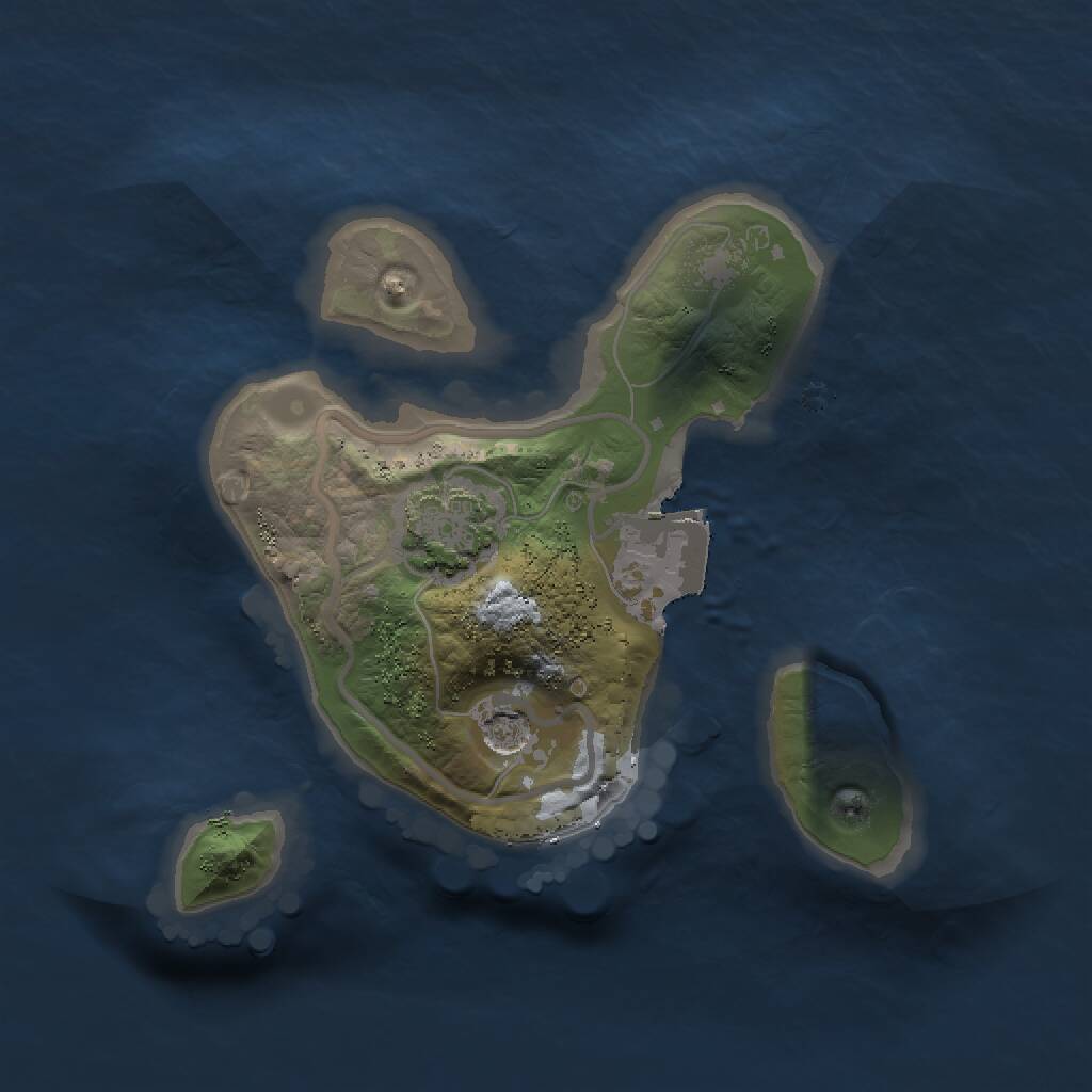 Rust Map: Procedural Map, Size: 1500, Seed: 1235423, 3 Monuments