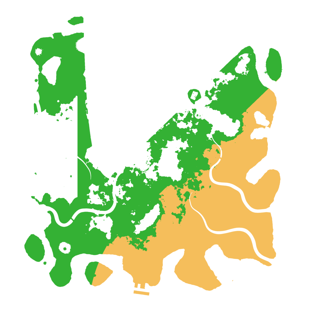 Biome Rust Map: Procedural Map, Size: 3999, Seed: 123456789
