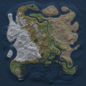 Thumbnail Rust Map: Procedural Map, Size: 3800, Seed: 1794537498, 15 Monuments