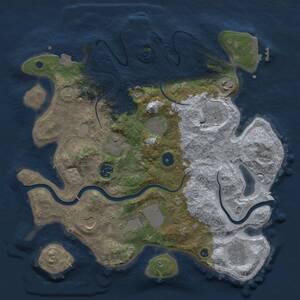 Thumbnail Rust Map: Procedural Map, Size: 3500, Seed: 800329710, 15 Monuments