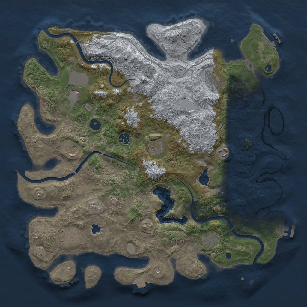 Rust Map: Procedural Map, Size: 4200, Seed: 787715564, 16 Monuments