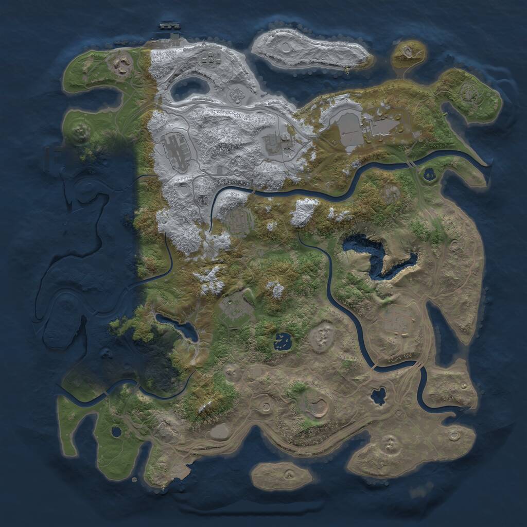 Rust Map: Procedural Map, Size: 4250, Seed: 1551935768, 16 Monuments