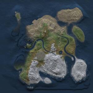 Thumbnail Rust Map: Procedural Map, Size: 2500, Seed: 487435053, 6 Monuments