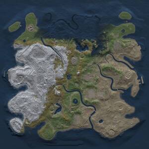 Thumbnail Rust Map: Procedural Map, Size: 4250, Seed: 262444642, 17 Monuments