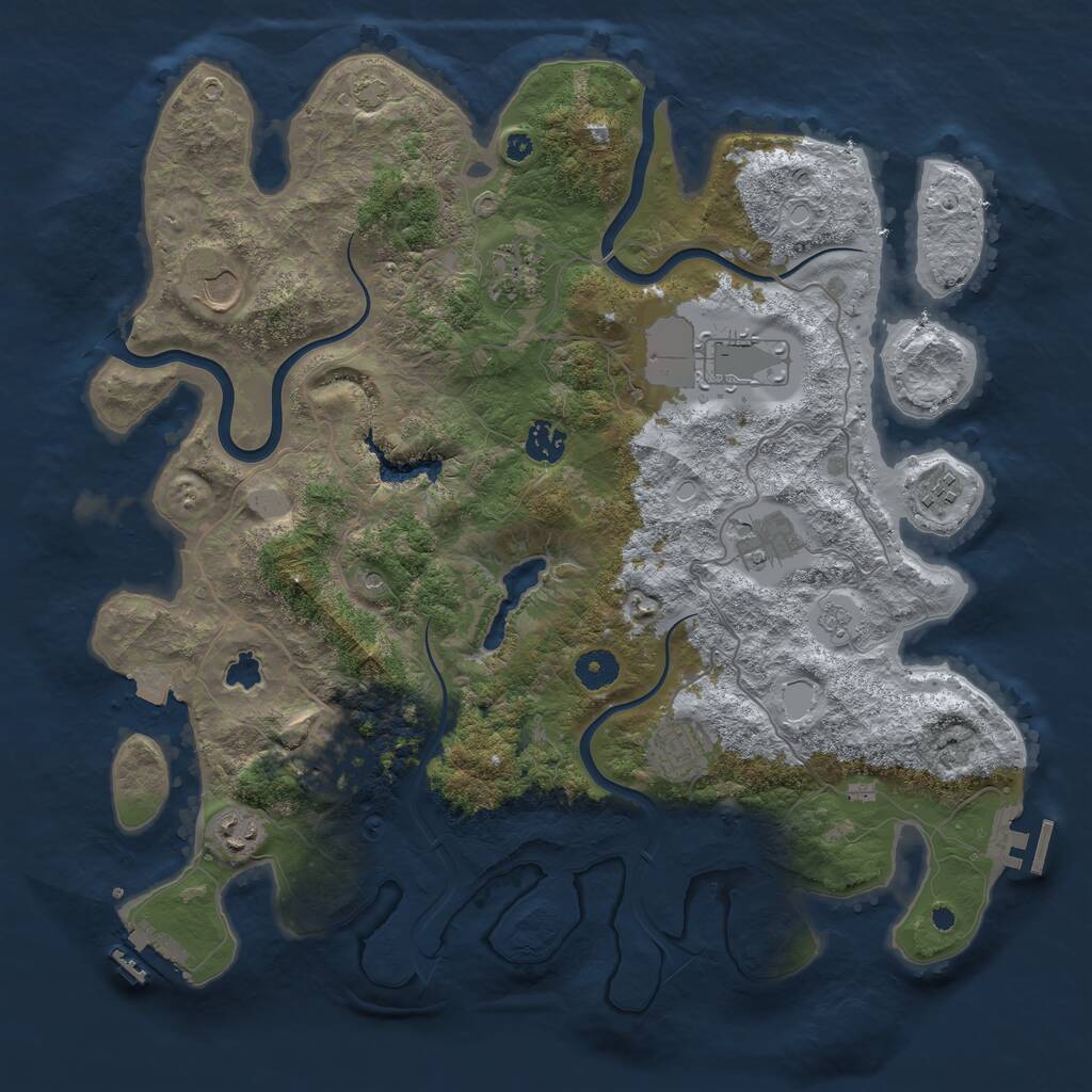Rust Map: Procedural Map, Size: 4000, Seed: 67349, 15 Monuments