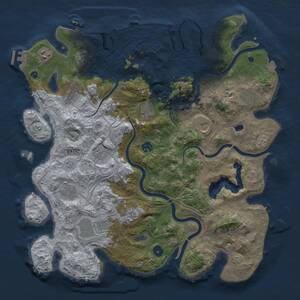 Thumbnail Rust Map: Procedural Map, Size: 4250, Seed: 1333502155, 17 Monuments