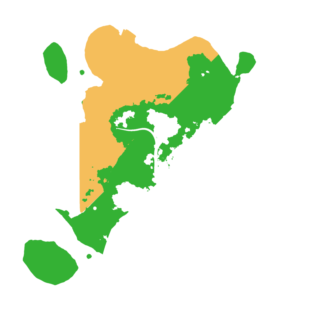 Biome Rust Map: Procedural Map, Size: 2600, Seed: 9876