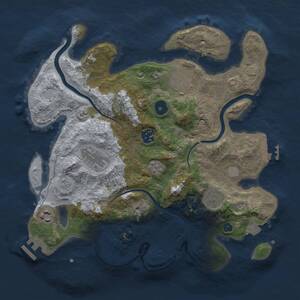 Thumbnail Rust Map: Procedural Map, Size: 3300, Seed: 1684468144, 12 Monuments