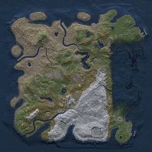 Thumbnail Rust Map: Procedural Map, Size: 4500, Seed: 241036651, 16 Monuments