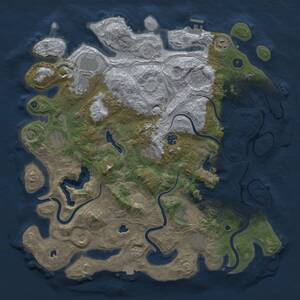 Thumbnail Rust Map: Procedural Map, Size: 4500, Seed: 208227279, 17 Monuments