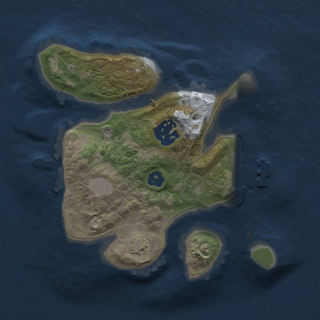 Rust Map: Procedural Map, Size: 2000, Seed: 787715564, 4 Monuments