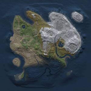 Thumbnail Rust Map: Procedural Map, Size: 2500, Seed: 1402989955, 8 Monuments