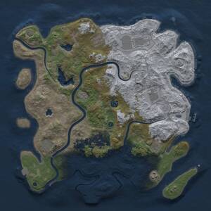 Thumbnail Rust Map: Procedural Map, Size: 4000, Seed: 37666, 16 Monuments