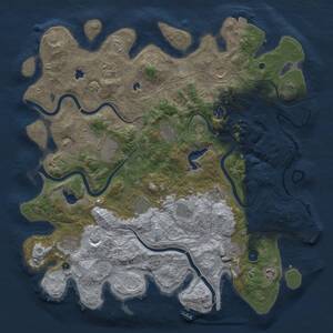 Thumbnail Rust Map: Procedural Map, Size: 4500, Seed: 388028295, 17 Monuments