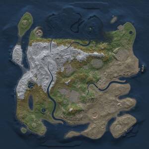 Thumbnail Rust Map: Procedural Map, Size: 3500, Seed: 6789456, 14 Monuments
