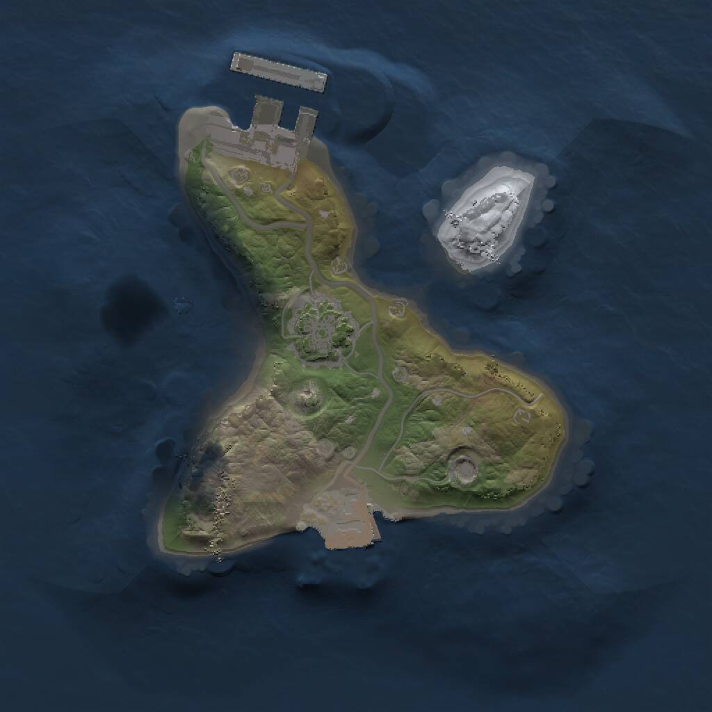 Rust Map: Procedural Map, Size: 1500, Seed: 32852, 3 Monuments