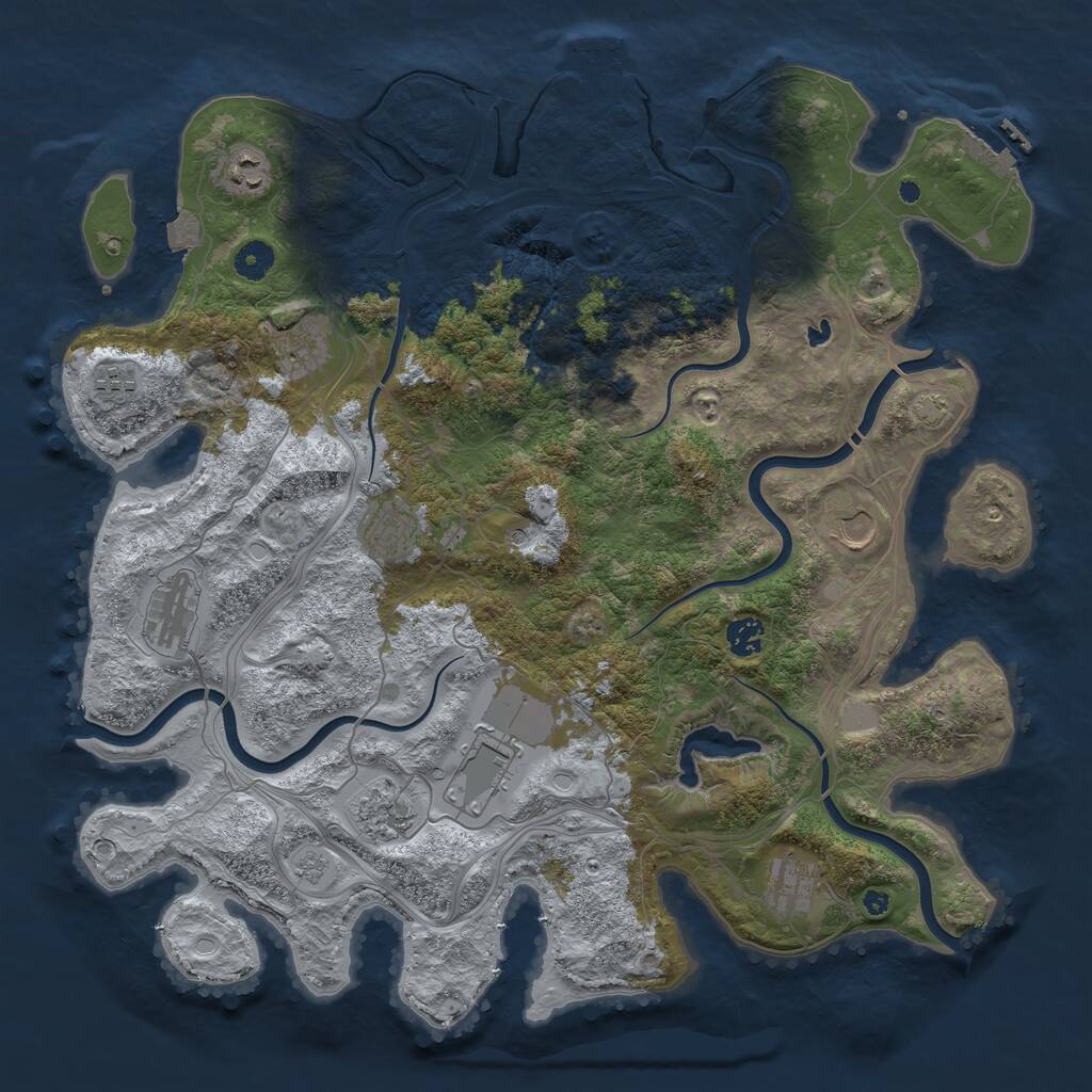 Rust Map: Procedural Map, Size: 4250, Seed: 934680073, 16 Monuments
