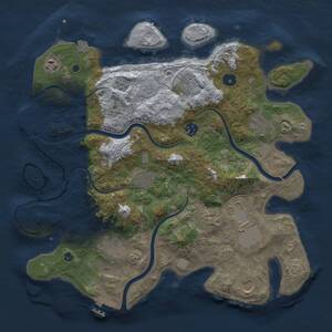 Thumbnail Rust Map: Procedural Map, Size: 3800, Seed: 1082, 16 Monuments