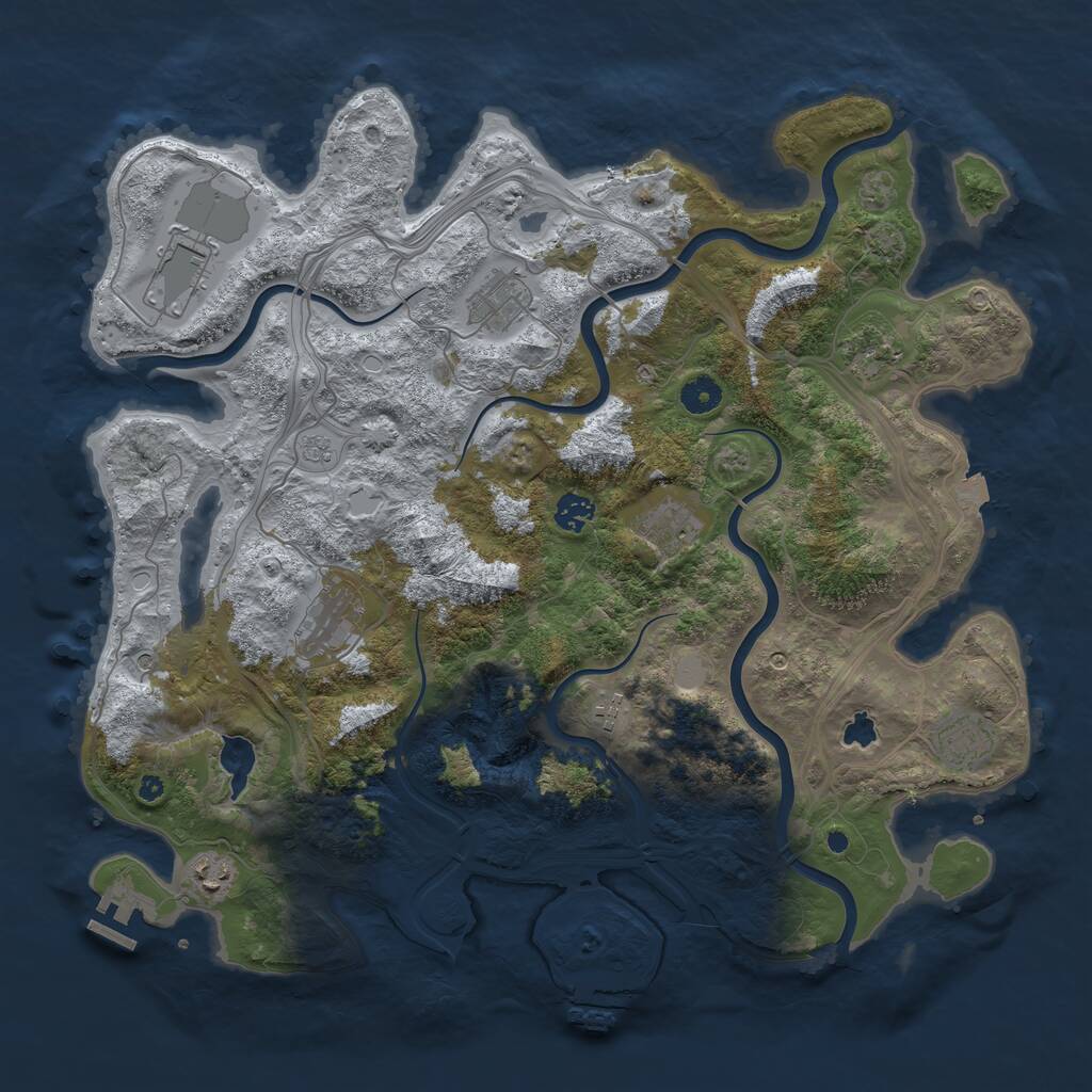 Rust Map: Procedural Map, Size: 4250, Seed: 1471217070, 15 Monuments