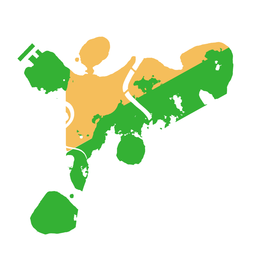 Biome Rust Map: Procedural Map, Size: 2500, Seed: 665108122