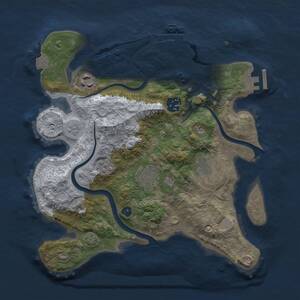 Thumbnail Rust Map: Procedural Map, Size: 3000, Seed: 14235223, 11 Monuments