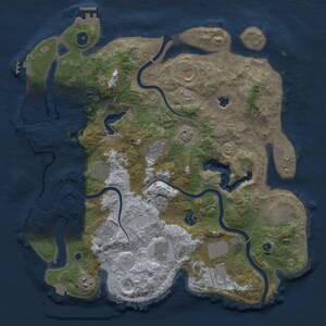 Thumbnail Rust Map: Procedural Map, Size: 4000, Seed: 380040706, 16 Monuments