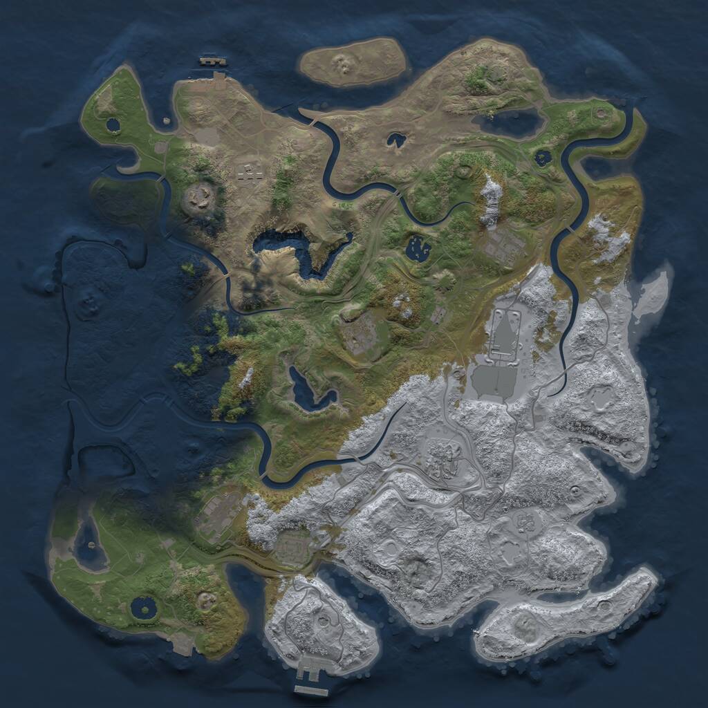 Rust Map: Procedural Map, Size: 4250, Seed: 209414621, 15 Monuments