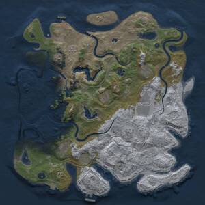 Thumbnail Rust Map: Procedural Map, Size: 4250, Seed: 209414621, 15 Monuments
