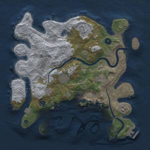 Thumbnail Rust Map: Procedural Map, Size: 3450, Seed: 846790, 12 Monuments