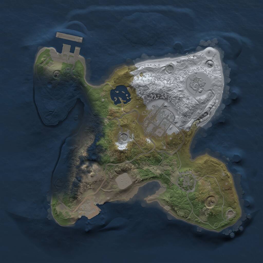 Rust Map: Procedural Map, Size: 2000, Seed: 1116736182, 7 Monuments