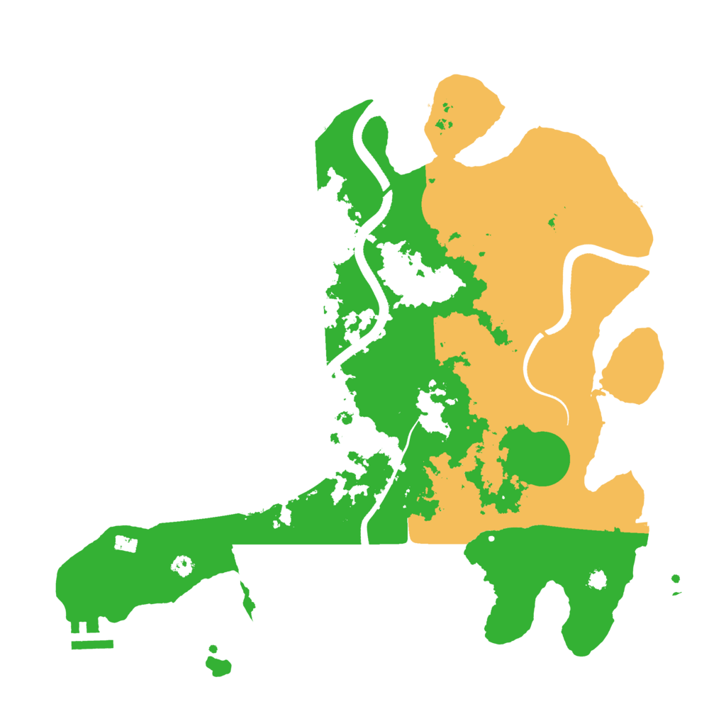 Biome Rust Map: Procedural Map, Size: 3500, Seed: 277932