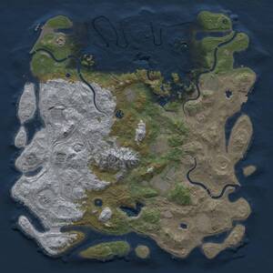 Thumbnail Rust Map: Procedural Map, Size: 5000, Seed: 1030490376, 17 Monuments