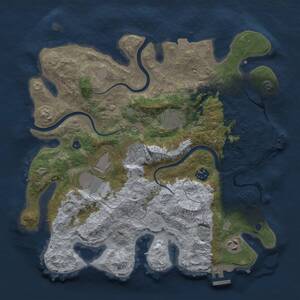 Thumbnail Rust Map: Procedural Map, Size: 3500, Seed: 584511227, 12 Monuments