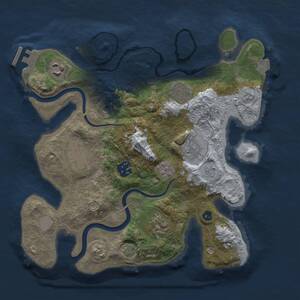 Thumbnail Rust Map: Procedural Map, Size: 3000, Seed: 8520941, 12 Monuments